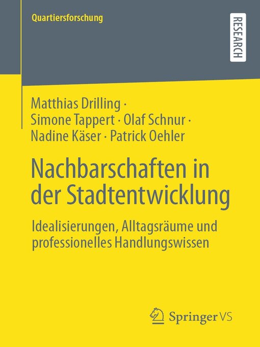 Title details for Nachbarschaften in der Stadtentwicklung by Matthias Drilling - Available